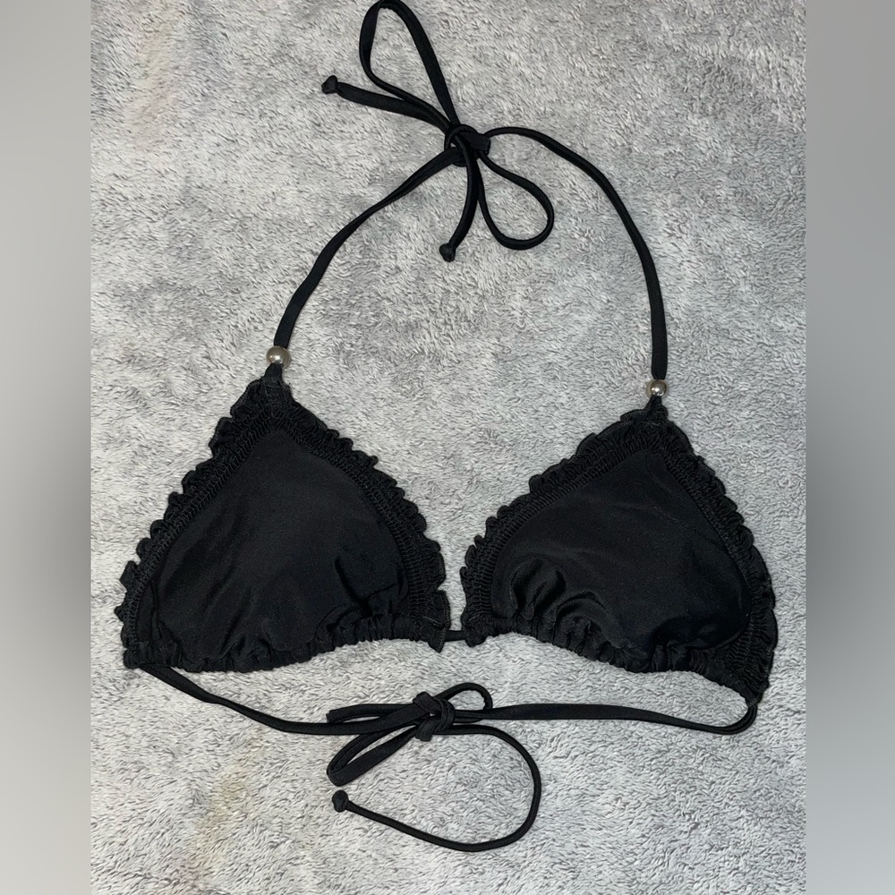 Beach Stop Black Bikini Top